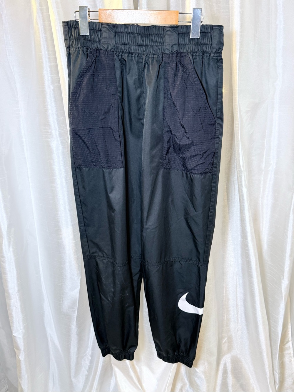 Nike Black Jogger Sweatpants with White Swoosh